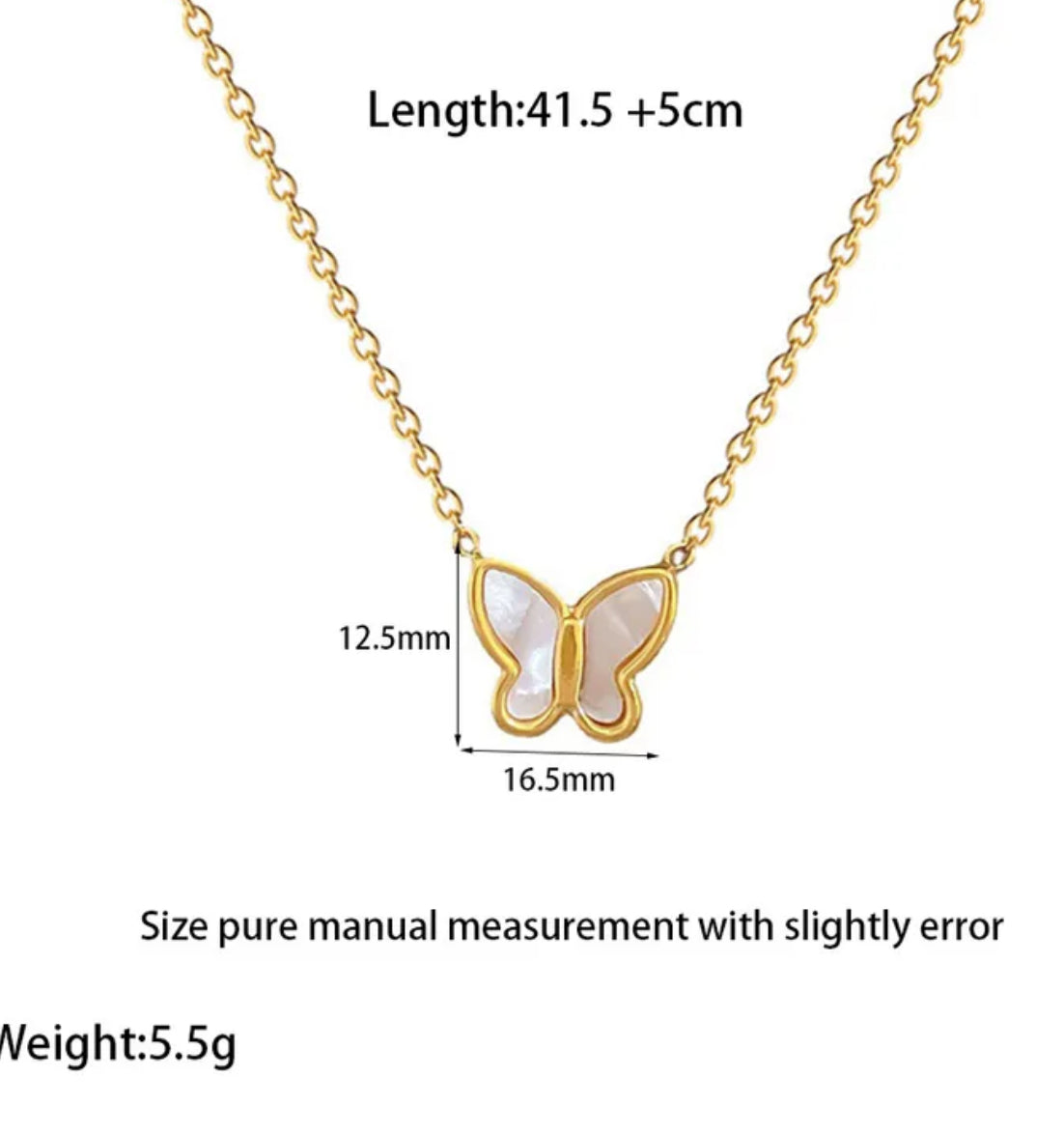 Butterfly Water Resistant Necklace