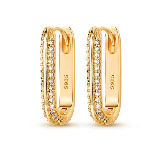 Emily Hoop 925 Sterling Sliver Earrings