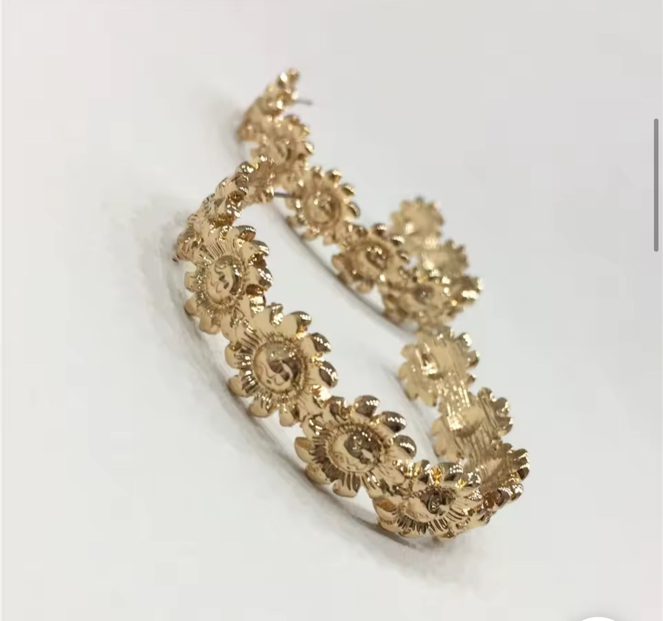 Floral Tracy Hoop Stainless-Steel Earrings