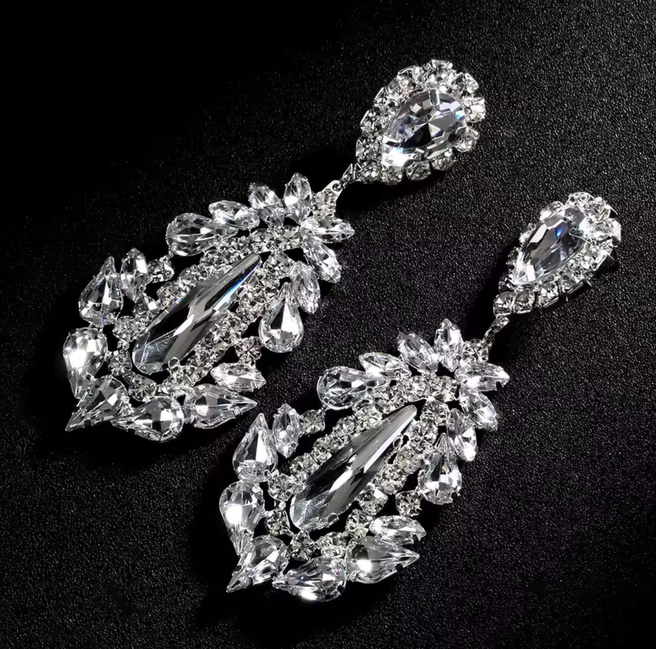 Glam Lux 925 Sterling Sliver Earrings