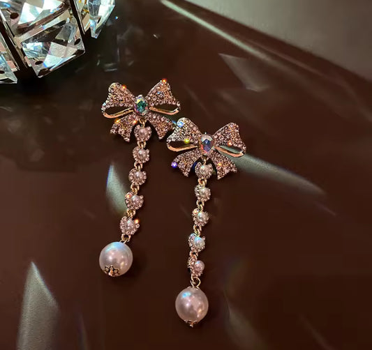 Bow Rihno Stainless Steel Earrings