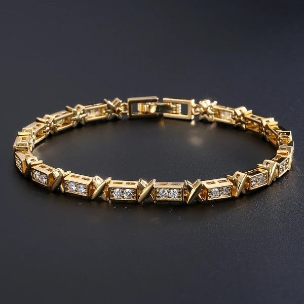 Luxury Zircon Stainless Steel Bracelet