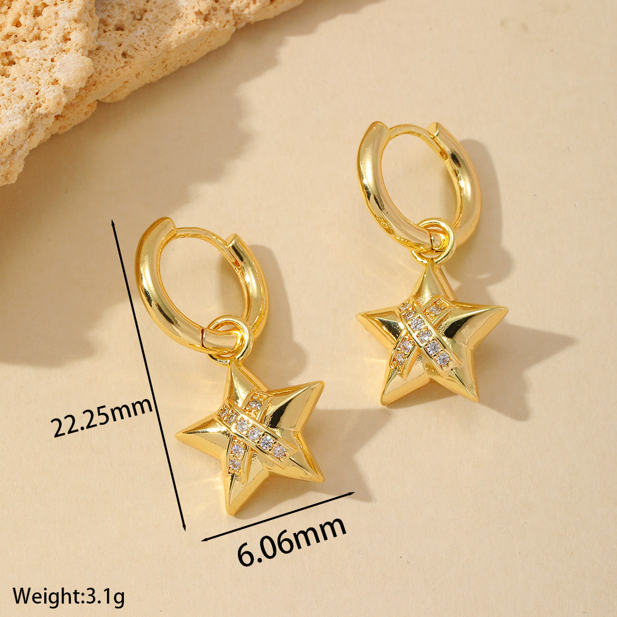Hari Star Stainless Steel Earrings