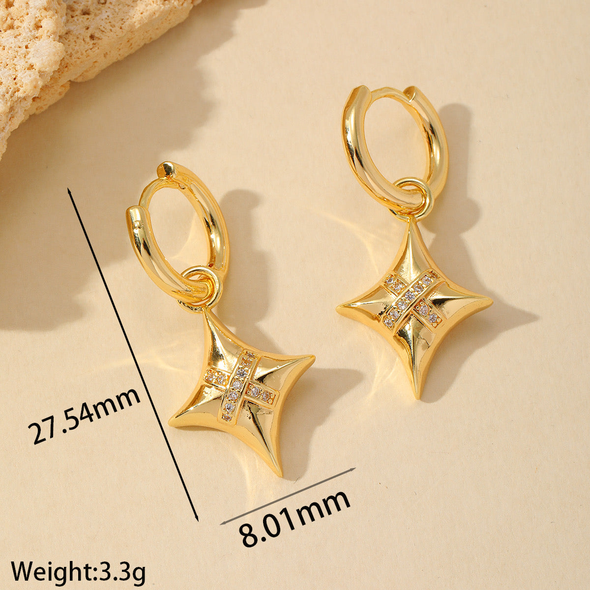 Hari Star Stainless Steel Earrings