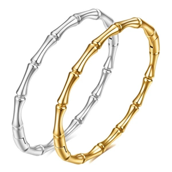 Bamboo Stainless Steel Bangle
