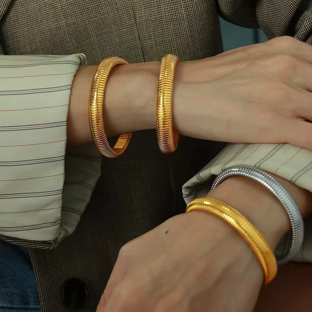 Snake Tie Stainless Steel Bangles