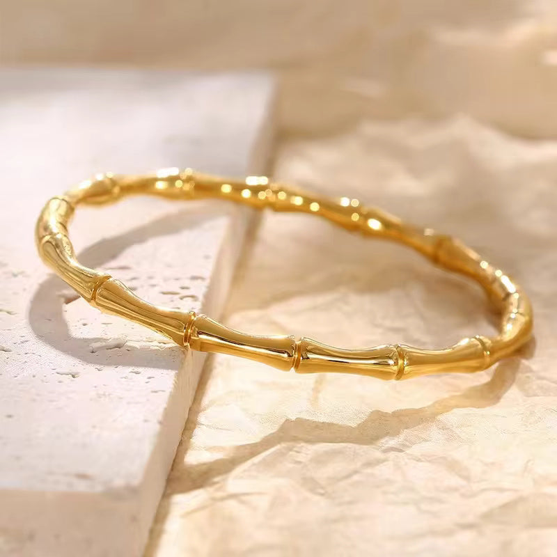 Bamboo Stainless Steel Bangle