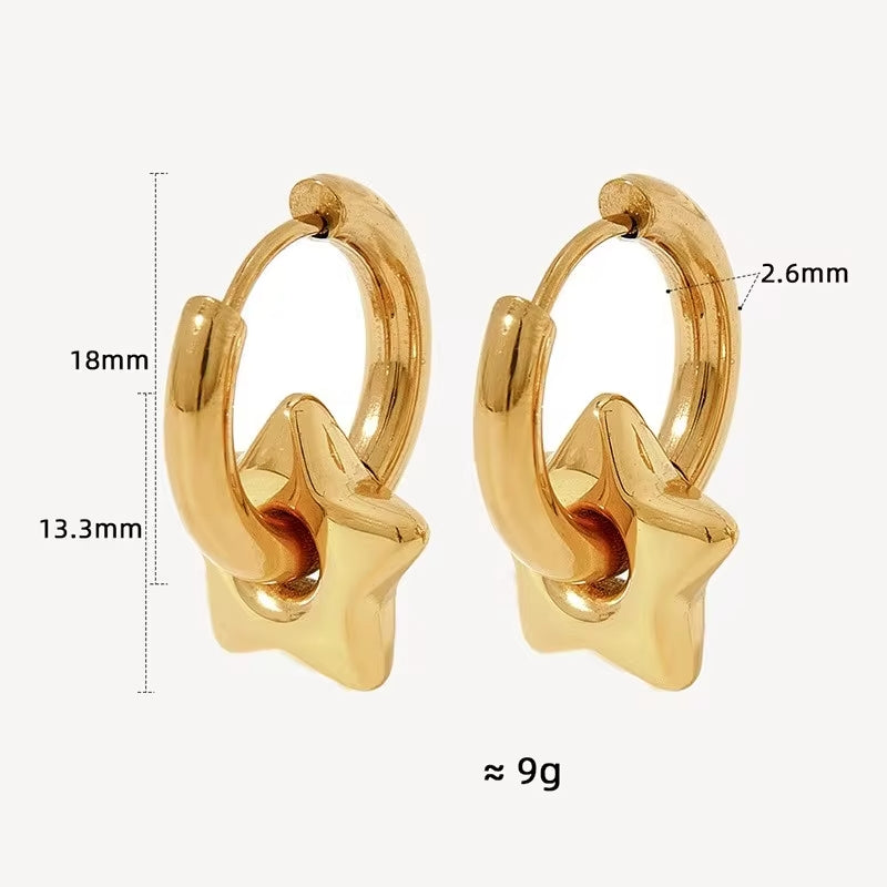 Penta Stainless Steel Earrings