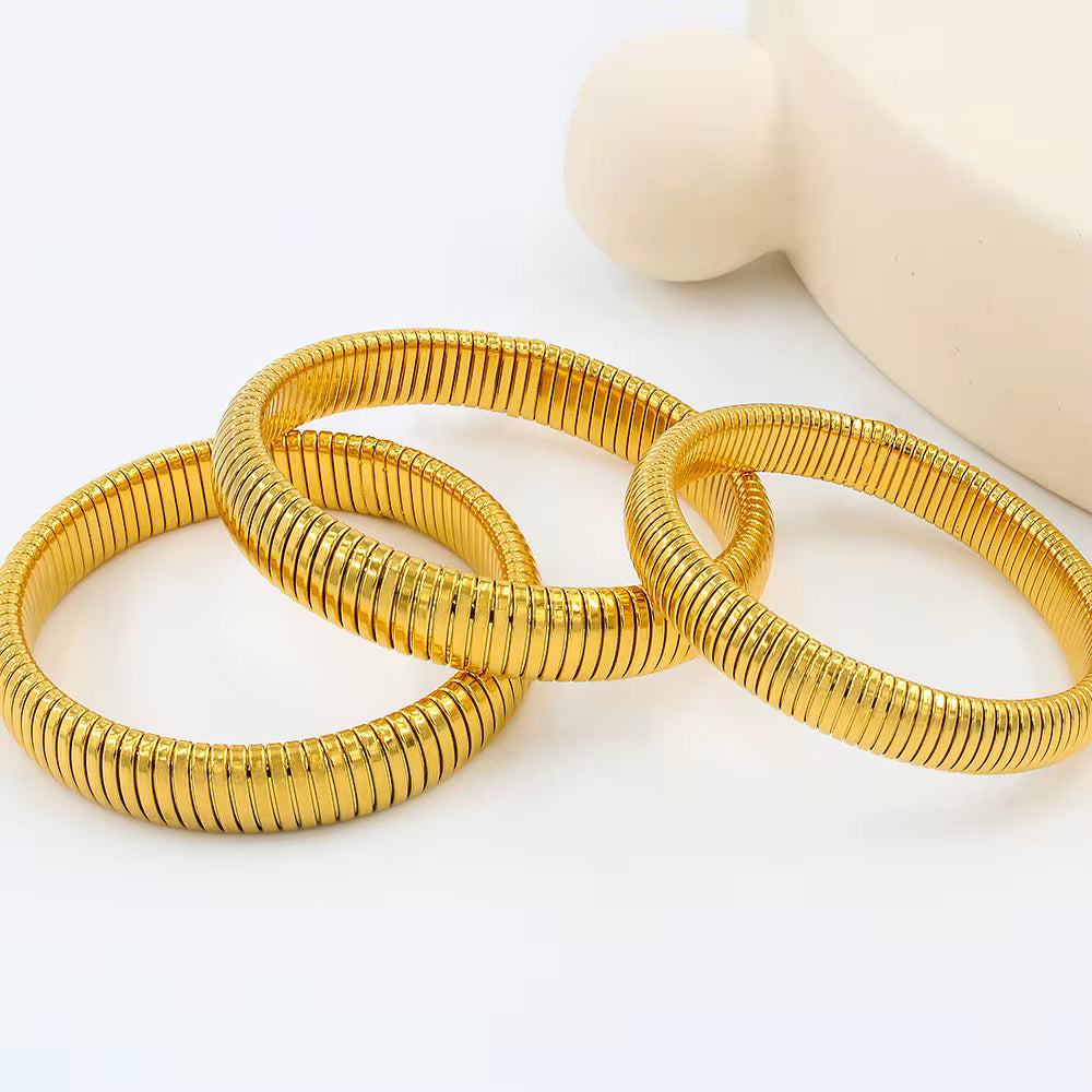 Snake Tie Stainless Steel Bangles