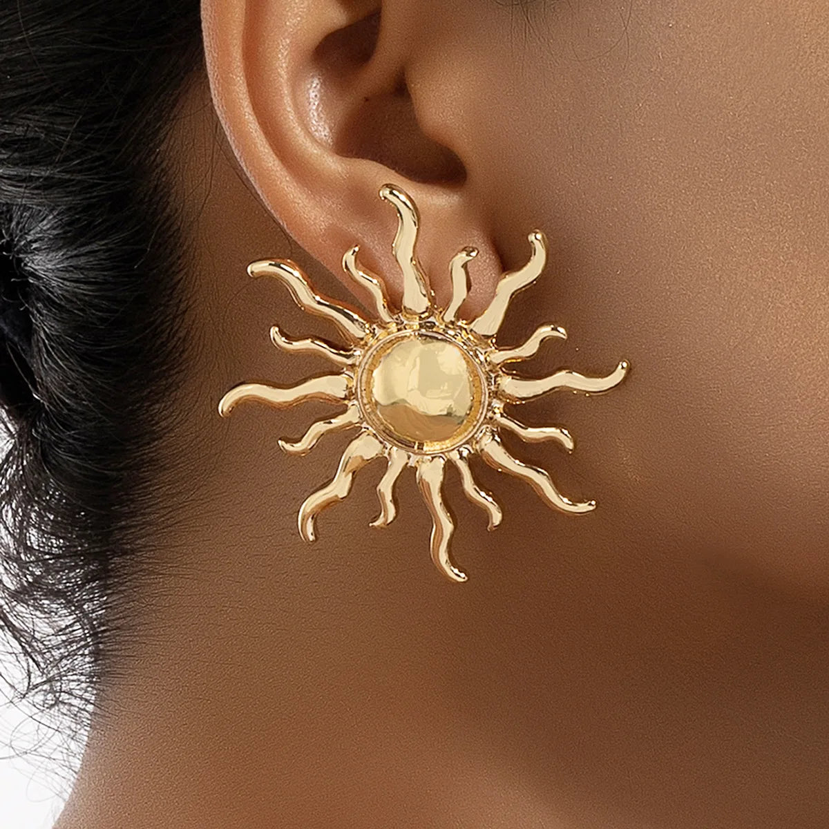 Sun Light Stud Stainless-Steel Earrings