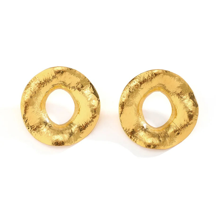 Melissa Round Stainless-Steel Earrings
