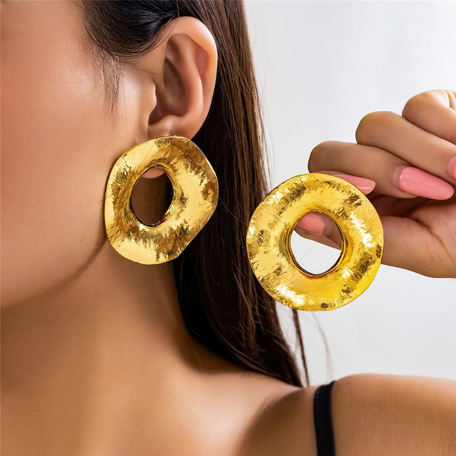 Melissa Round Stainless-Steel Earrings