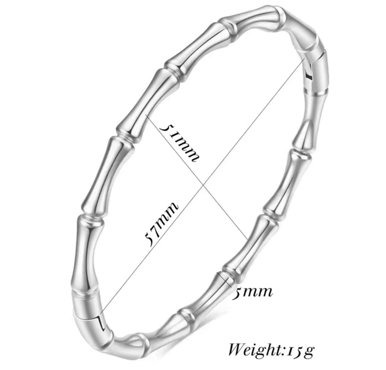 Bamboo Stainless Steel Bangle