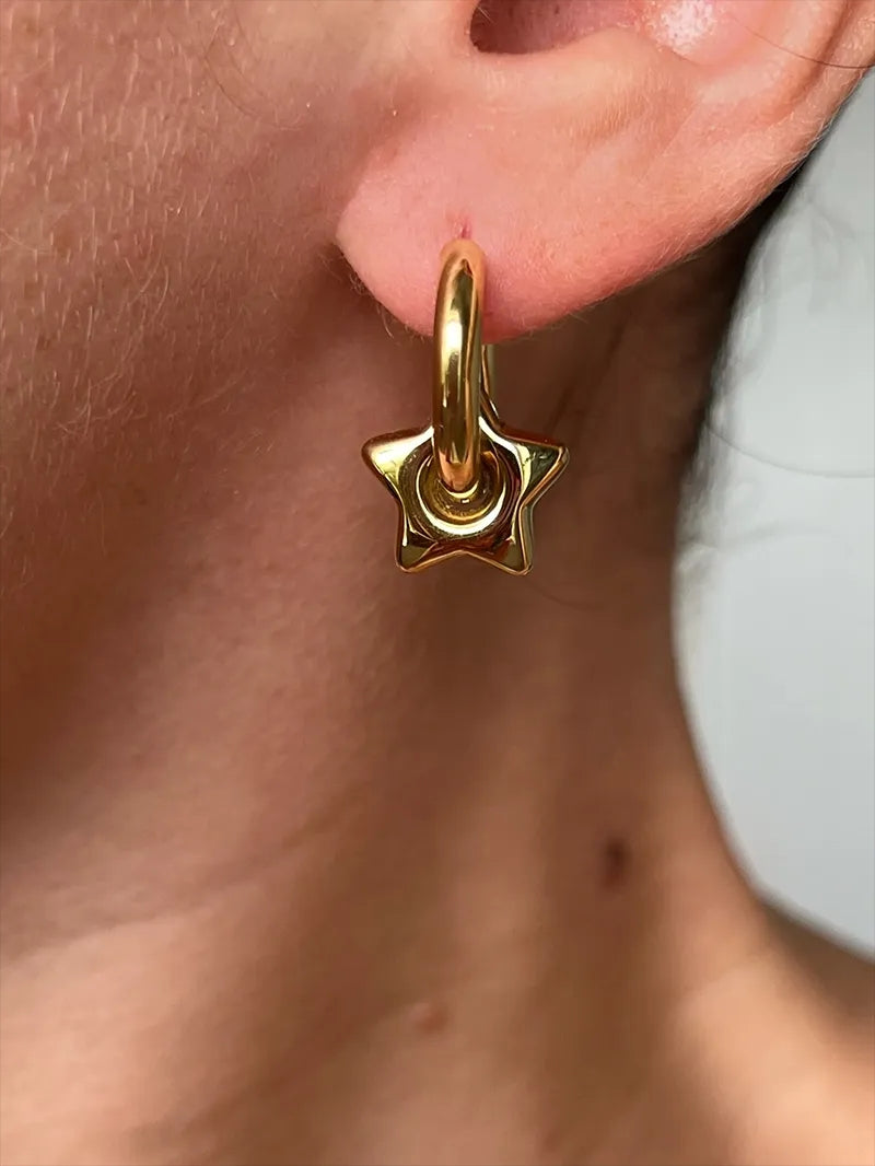 Penta Stainless Steel Earrings