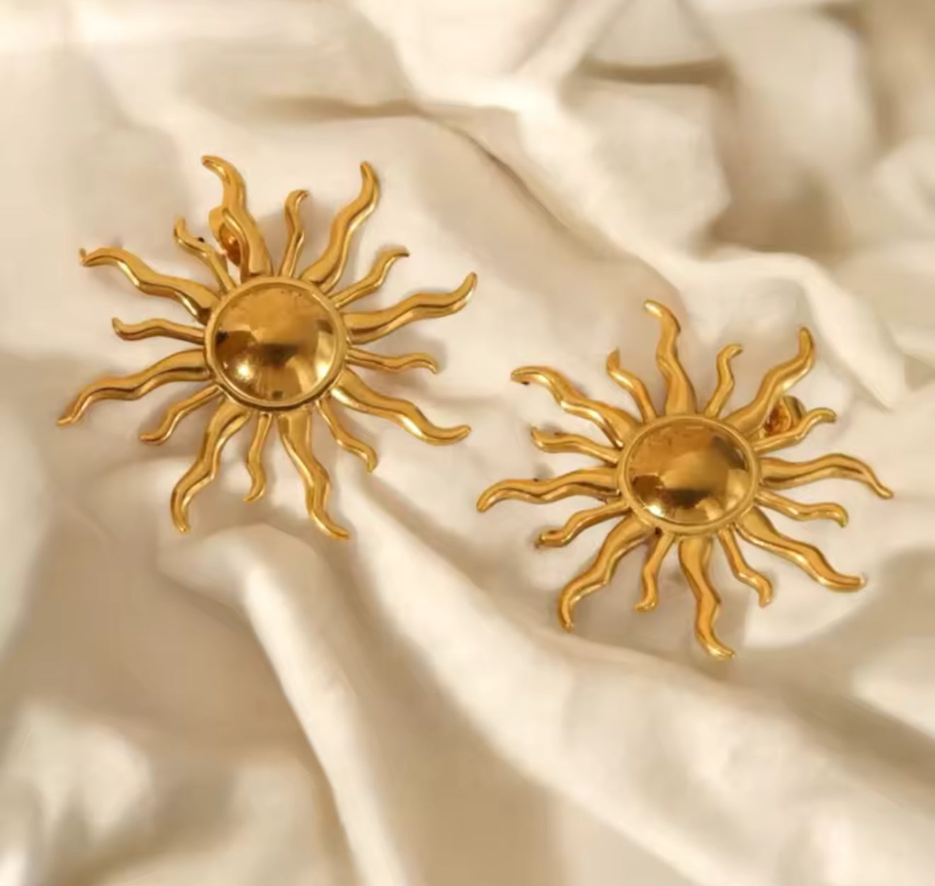 Sun Light Stud Stainless-Steel Earrings