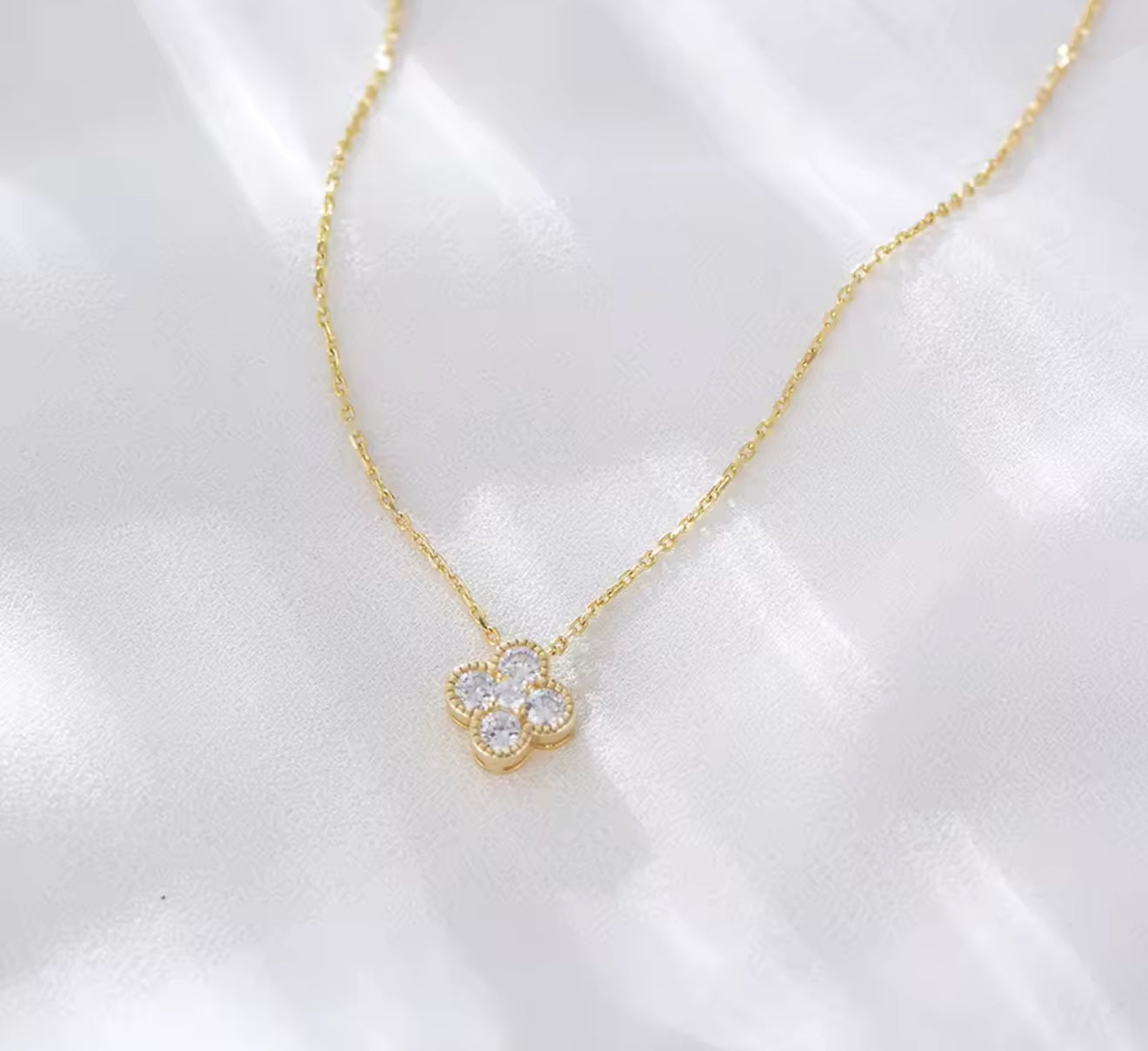 Four Leaf Clover Sterling Sliver Necklace