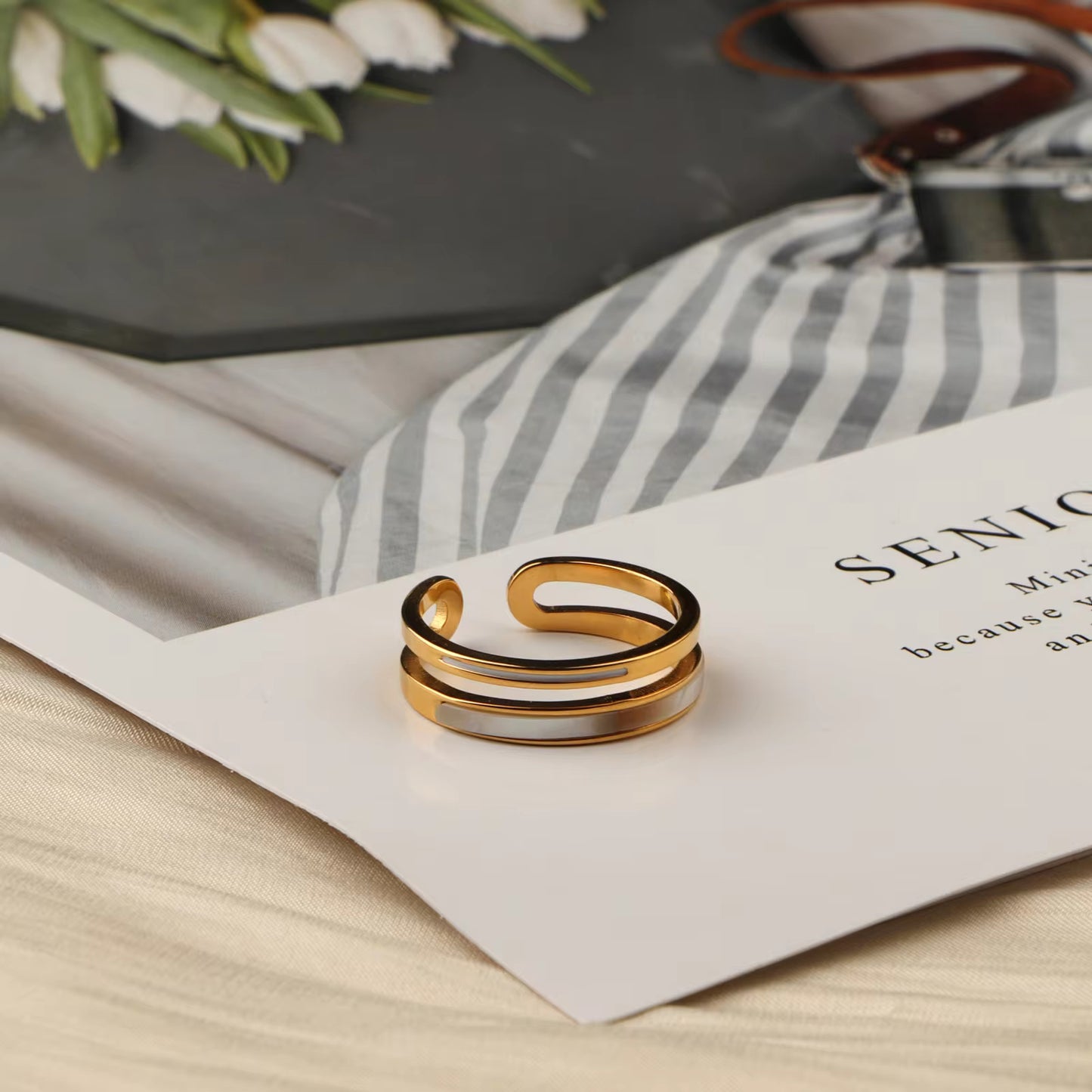 Amiya Stainless Steel Ring