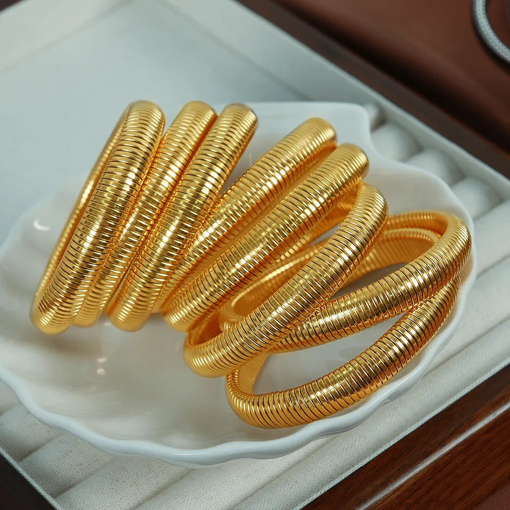 Snake Tie Stainless Steel Bangles