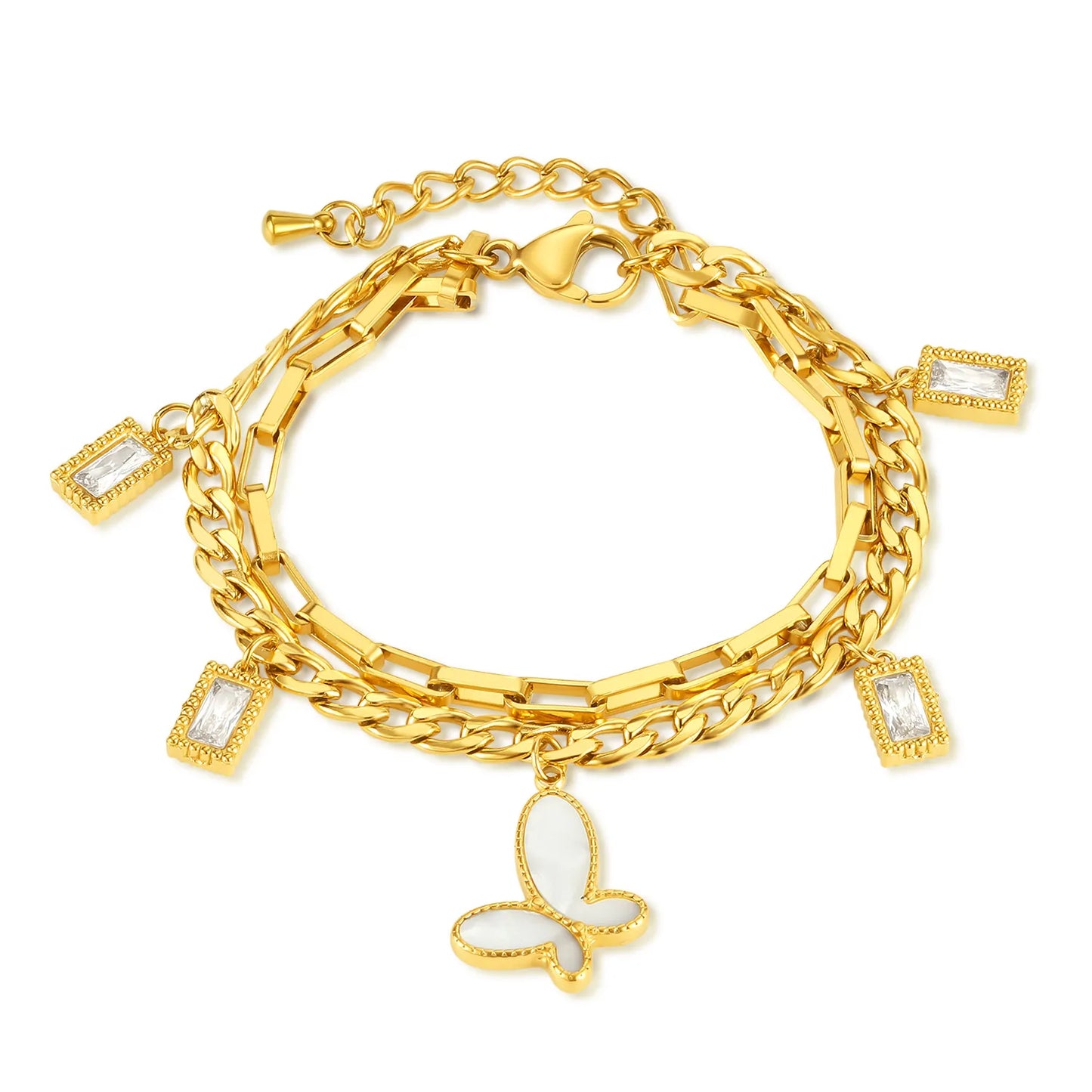 Butterfly Stainless Steel Bracelet