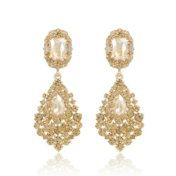 India Stone Stainless Steel Earrings