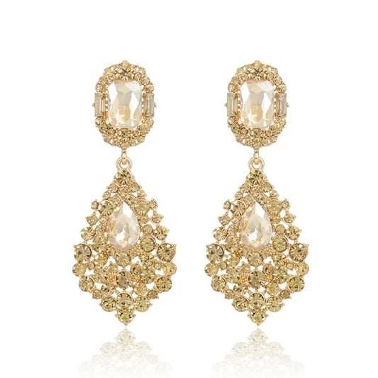 India Stone Stainless Steel Earrings
