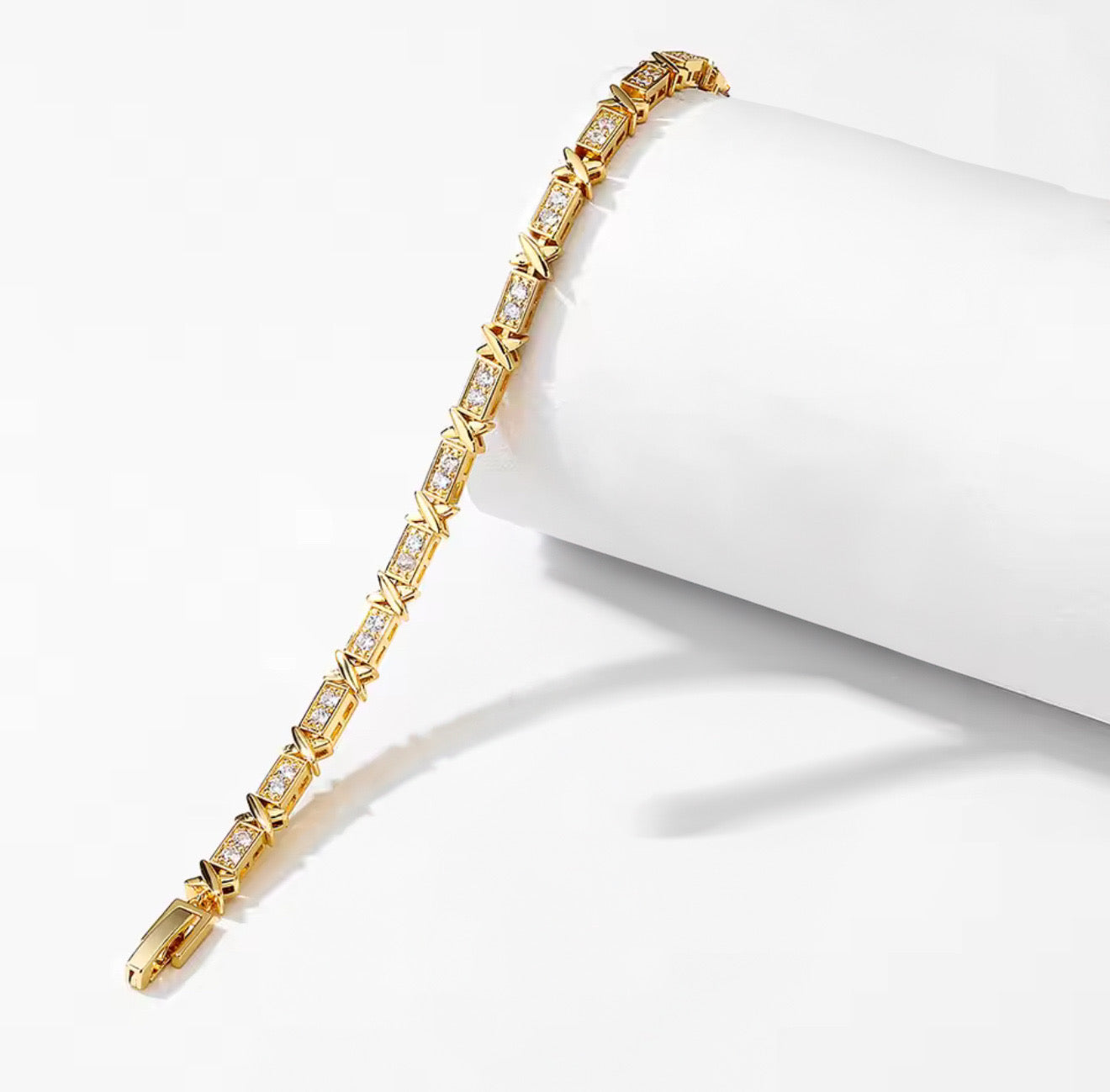 Luxury Zircon Stainless Steel Bracelet