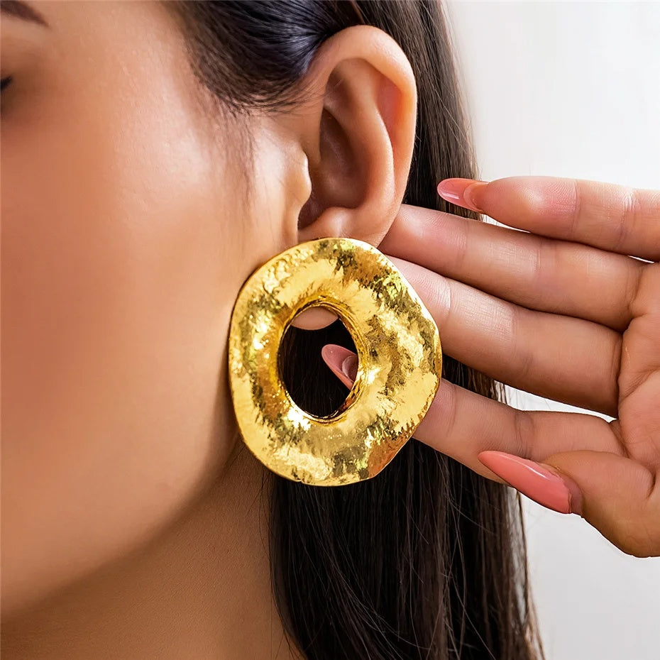 Melissa Round Stainless-Steel Earrings