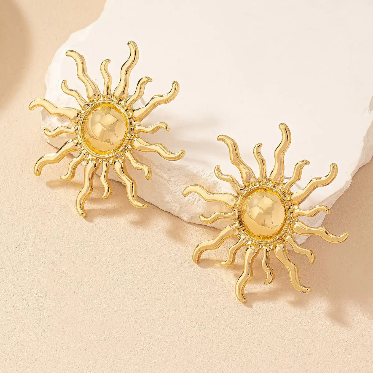 Sun Light Stud Stainless-Steel Earrings