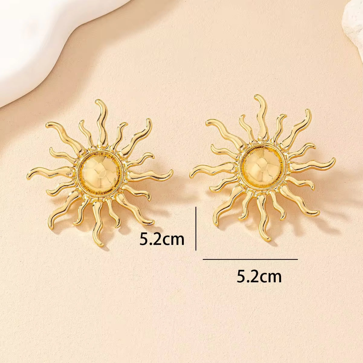 Sun Light Stud Stainless-Steel Earrings